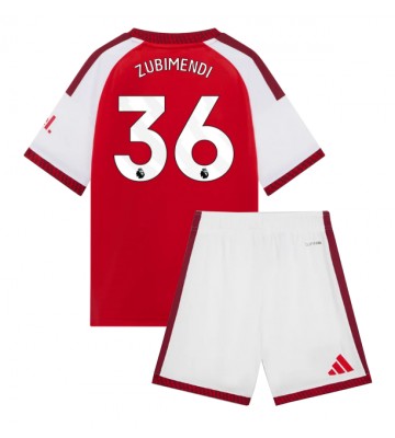 Arsenal Martin Zubimendi #36 Hjemmebanetrøje Børn 2026-27 Kortærmet (+ Korte bukser)